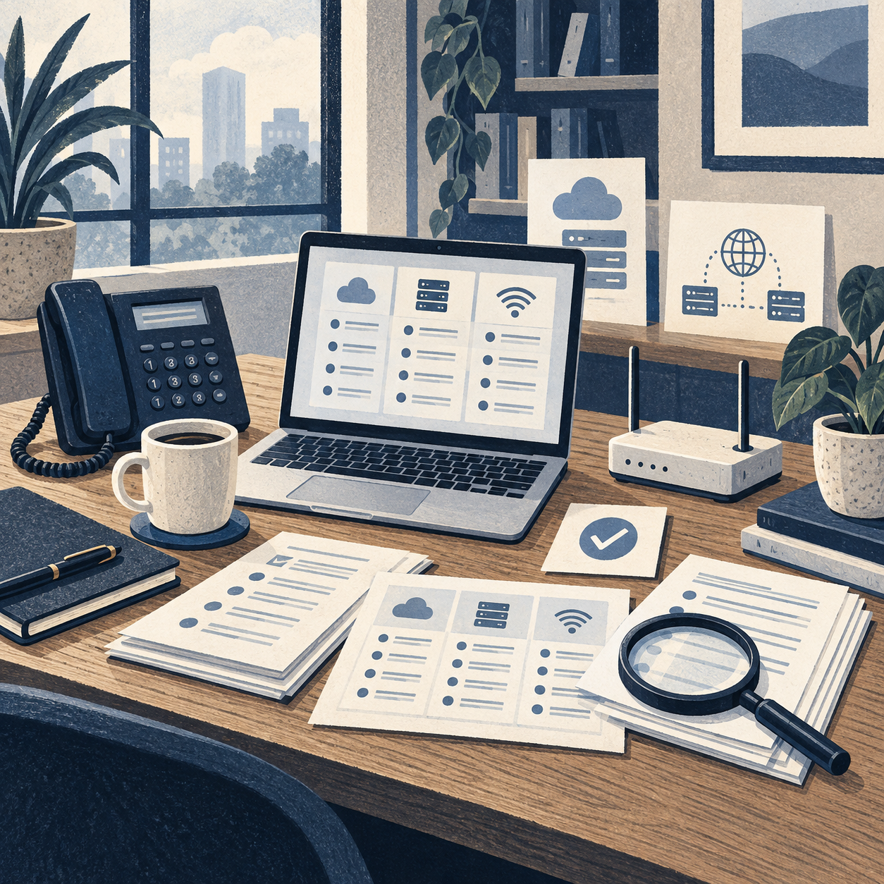Business voice and connectivity provider comparison workspace